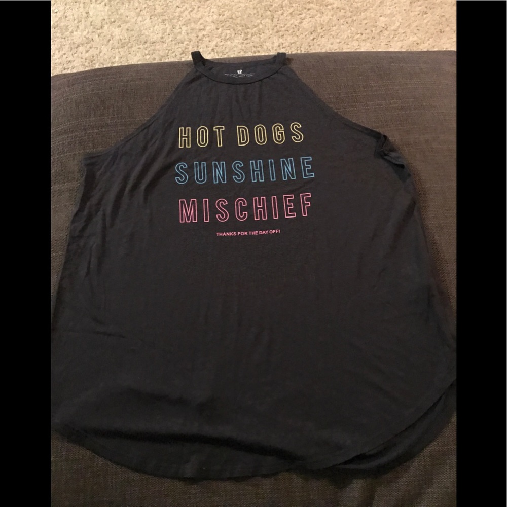 Gray sleeveless tank Large $5 Price firm!
